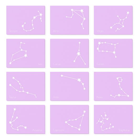 Aries Zodiac Star Sign Post-it Klebezettel