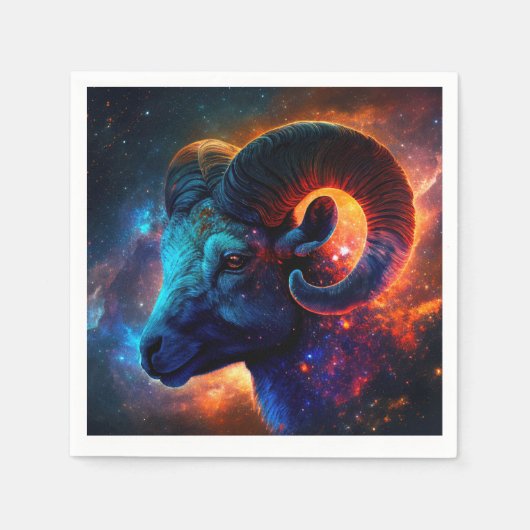 Aries Zodiac Star Sign - Vivid Artistic Napkins Serviette (Vorderseite)