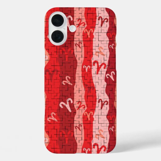 Aries Zodiac Stripes Broken Tiles Case-Mate iPhone Hülle (Rückseite)