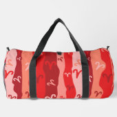 Aries Zodiac Stripes Duffle Bag (Rückseite)