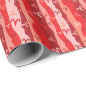 Aries Zodiac Stripes Geschenkpapier (Rolleneckpunkt)