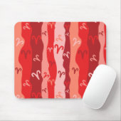 Aries Zodiac Stripes Mousepad (Mit Mouse)