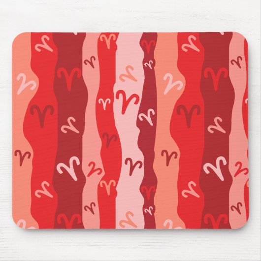 Aries Zodiac Stripes Mousepad (Vorne)