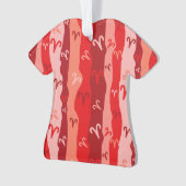 Aries Zodiac Stripes Ornament (Vorderseite)