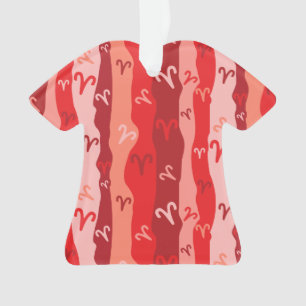 Aries Zodiac Stripes Ornament