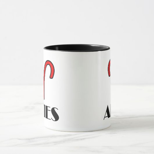 Aries Zodiac Symbol 11 oz.com Designer Tasse in Re (Zentrum)