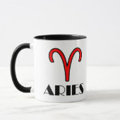 Aries Zodiac Symbol 11 oz.com Designer Tasse in Re (Links)