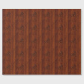 Aries Zodiac Symbol Brown Mahogany wie Print Geschenkpapier (Flach)