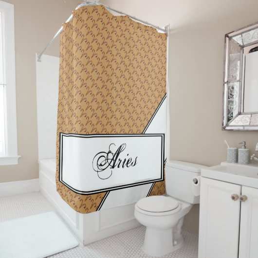 Aries Zodiac Symbol Element von Kenneth Yoncich Duschvorhang (Beispiel)