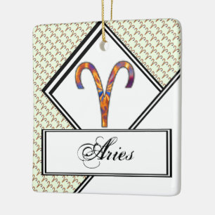 Aries Zodiac Symbol Element von Kenneth Yoncich Keramikornament