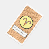 Aries Zodiac Symbol Element von Kenneth Yoncich Serviette (Ecke)