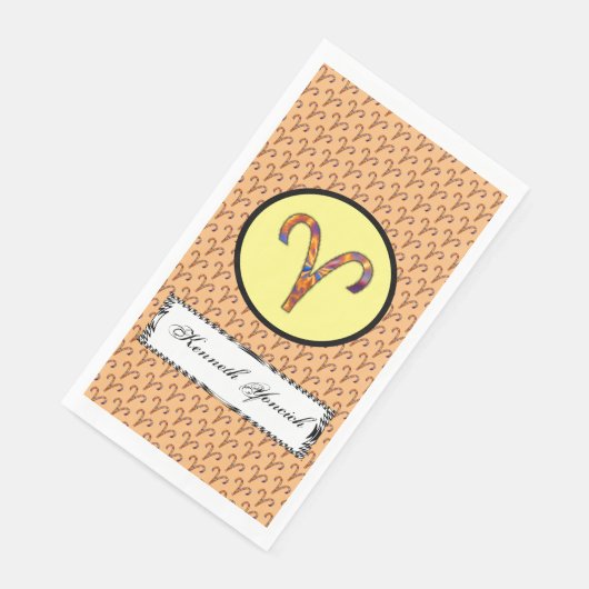Aries Zodiac Symbol Element von Kenneth Yoncich Serviette (Ecke)