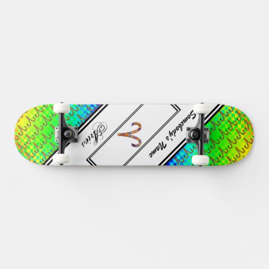 Aries Zodiac Symbol Element von Kenneth Yoncich Skateboard (Horizontal)