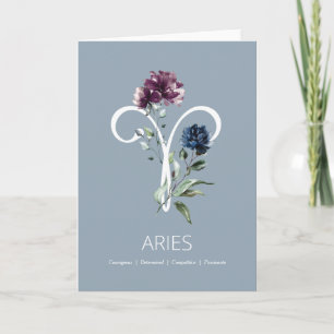 Aries Zodiac Symbol Geburtstagskarte Karte