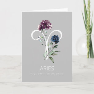 Aries Zodiac Symbol Geburtstagskarte Karte