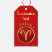 Aries Zodiac Symbol Geschenkanhänger (Vorderseite)