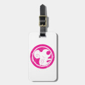 Aries Zodiac Symbol Grunge Pink Ram Astrologie Gepäckanhänger (Vorderseite vertikal)