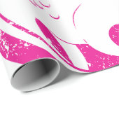 Aries Zodiac Symbol Grunge Pink Ram Astrologie Geschenkpapier (Rolleneckpunkt)