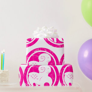 Aries Zodiac Symbol Grunge Pink Ram Astrologie Geschenkpapier