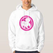 Aries Zodiac Symbol Grunge Pink Ram Astrologie Hoodie (Vorderseite)