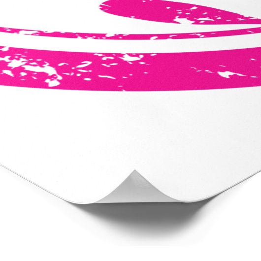 Aries Zodiac Symbol Grunge Pink Ram Astrologie Poster (Ecke)