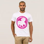 Aries Zodiac Symbol Grunge Pink Ram Astrologie T-Shirt (Vorne ganz)