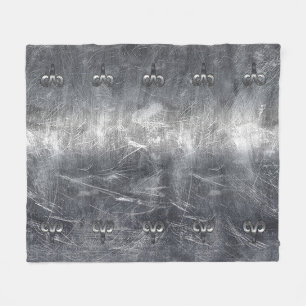Aries Zodiac Symbol in Grunge Distressed Style Fleecedecke