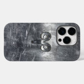 Aries Zodiac Symbol in Silver Distressed Style Case-Mate iPhone Hülle (Rückseite (Horizontal))