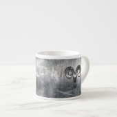 Aries Zodiac Symbol in Silver Distressed Style Espressotasse (Vorderseite Rechts)