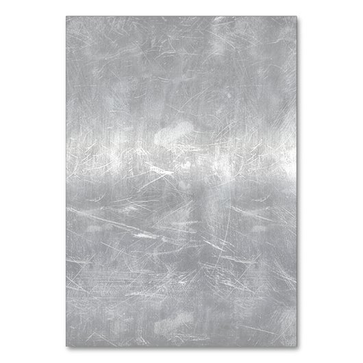 Aries Zodiac Symbol in Silver Distressed Style Tischnummer (Rückseite)