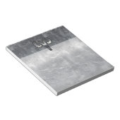 Aries Zodiac Symbol in Silver Steel Style Notizblock (angewinkelt)