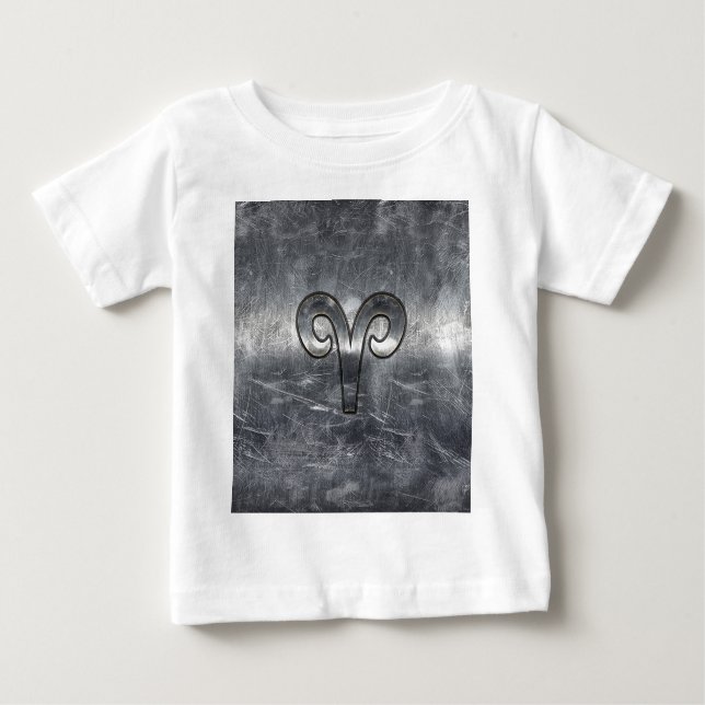 Aries Zodiac Symbol Industrial Style Baby T-shirt (Vorderseite)