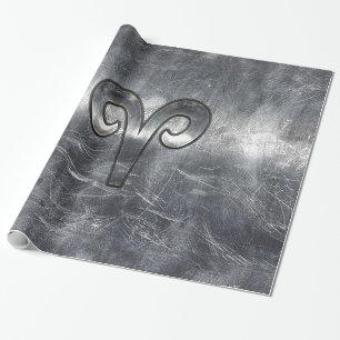 Aries Zodiac Symbol Industrial Style Geschenkpapier
