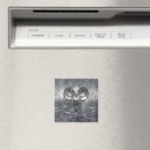 Aries Zodiac Symbol Industrial Style Magnet (In Situ (Geschirrspüler))