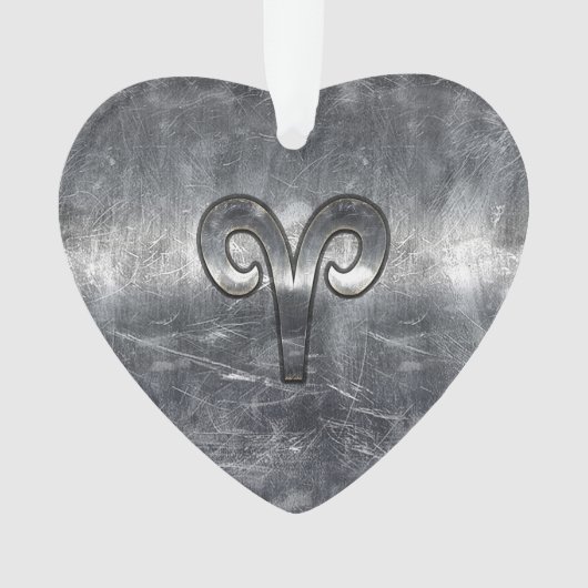 Aries Zodiac Symbol Industrial Style Ornament (Vorderseite)