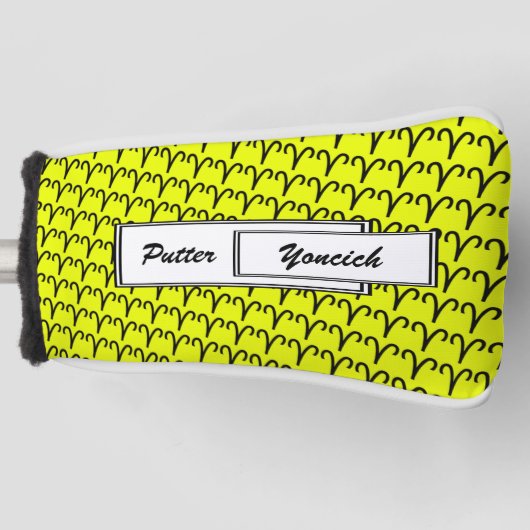 Aries Zodiac Symbol Standard von Kenneth Yoncich Golf Headcover (Vorderseite)