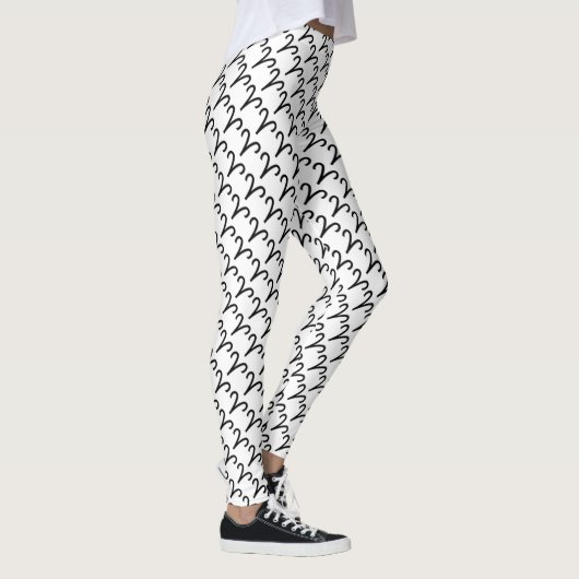 Aries Zodiac Symbol Standard von Kenneth Yoncich Leggings (Rechts)
