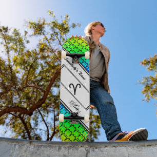 Aries Zodiac Symbol Standard von Kenneth Yoncich Skateboard