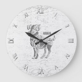 Aries Zodiac Symbol Wall Clock Round oder Square Große Wanduhr