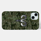 Aries Zodiac Symbol Woodland Digital Camouflage Case-Mate iPhone Hülle (Rückseite (Horizontal))