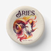 Aries Zodiac Themed Geburtstagsparty Pappteller (Vorderseite)