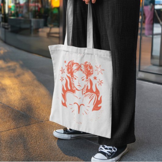 Aries Zodiac Tote Bag Tragetasche