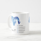 Aries Zodiac Tracks Tasse (Vorderseite Links)