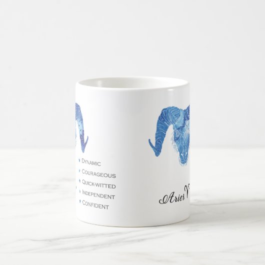 Aries Zodiac Tracks Tasse (Mittel)