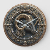 Aries-Zodiac-Uhr Große Wanduhr (Vorderseite)