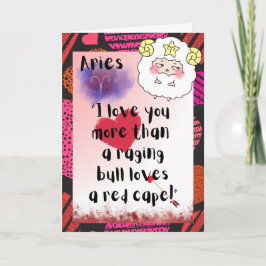 Aries Zodiac Valentines Personalisiert Card Karte