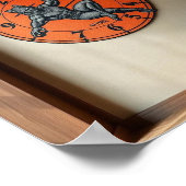 Aries Zodiac Wall Art Printable | Bold Astrology R Poster (Ecke)