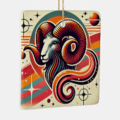 Aries Zodiac Weihnachtsschmuck Retro Design (Rechts)