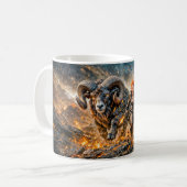 Aries Zodiac with Warrior and Charging Ram Kaffeetasse (Vorderseite Links)