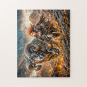 Aries Zodiac with Warrior and Charging Ram Puzzle (Vertikal)